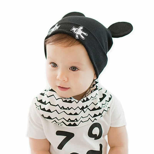 Cute Mickey Shaped Cotton Baby Beanie