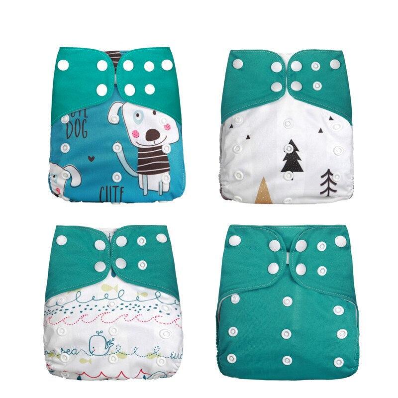 Adjustable Reusable Nappies 4 Pcs Set - Stylus Kids