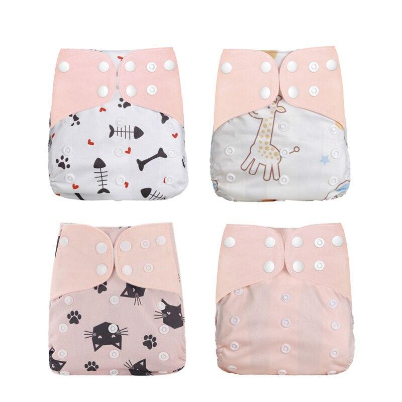 Adjustable Reusable Nappies 4 Pcs Set - Stylus Kids