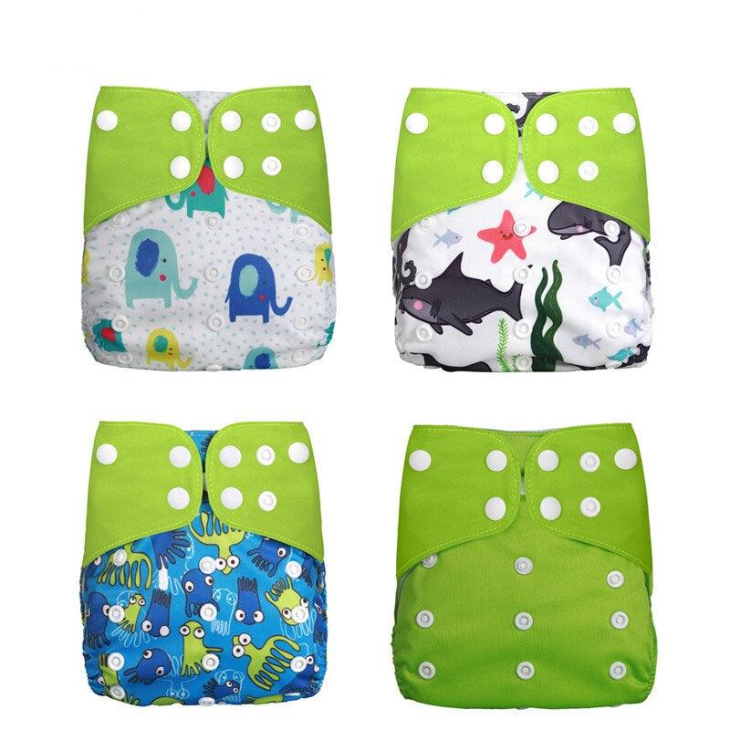 Adjustable Reusable Nappies 4 Pcs Set - Stylus Kids