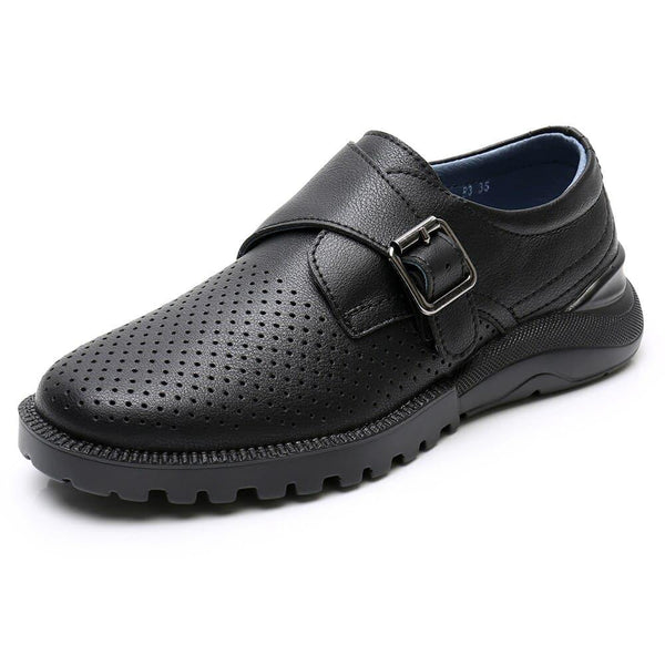 Boys Solid Genuine Leather Shoes