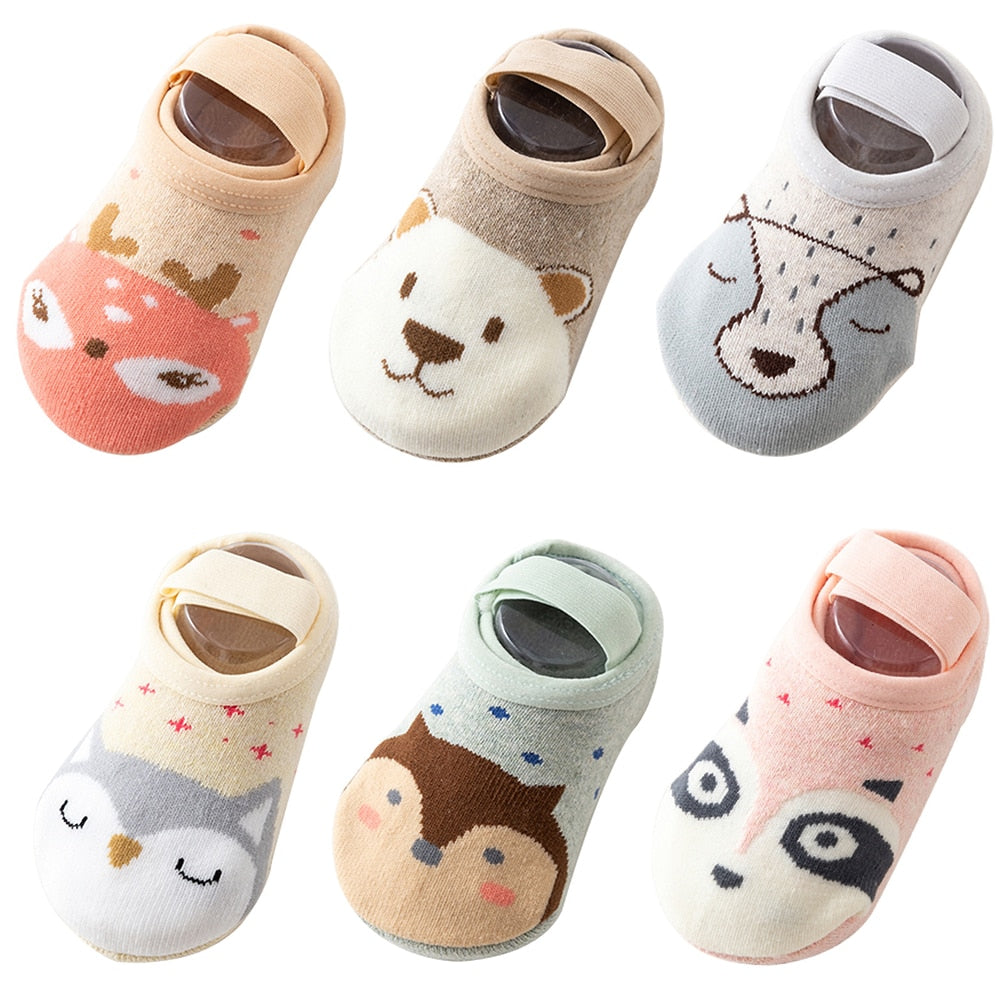 Anti Slip Soft Baby Socks with Animals Pattern - Stylus Kids