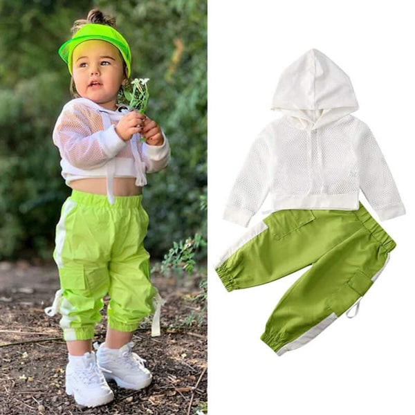 Ensemble 2 pièces sweat à capuche et pantalon de survêtement pour fille