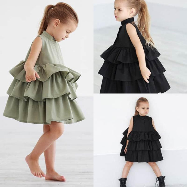 Vestido de verano con volantes para niñas