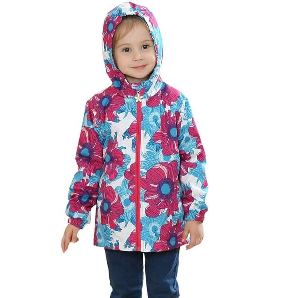 Hooded Blue and Pink Coat
