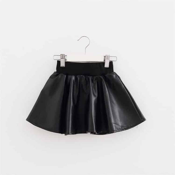 Fashion Casual Leather Girl's Mini Skirt