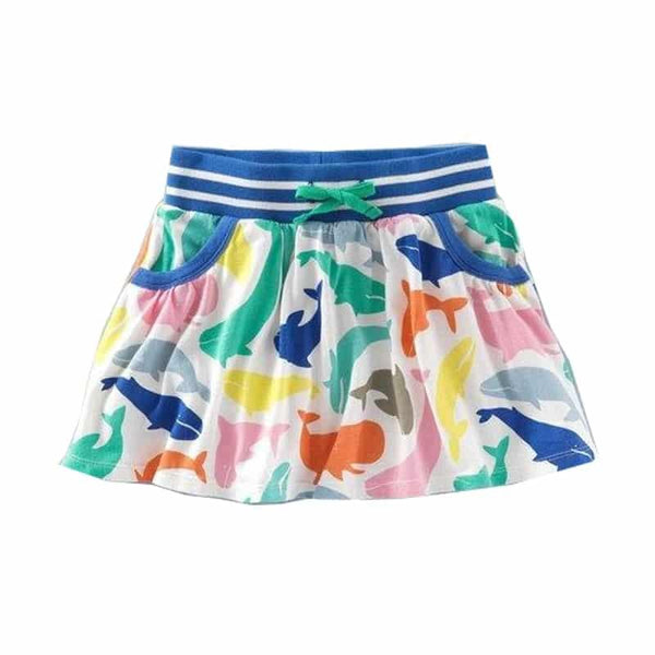 Girls' Casual Colorful Cotton Skirt