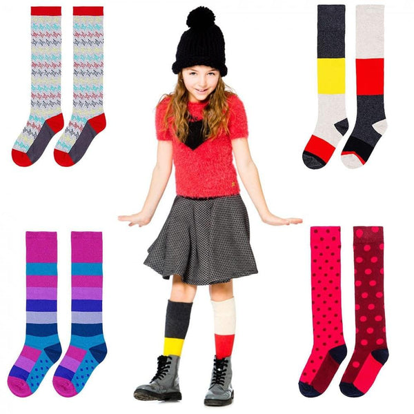 Girl's Colorful Cotton Knee Socks