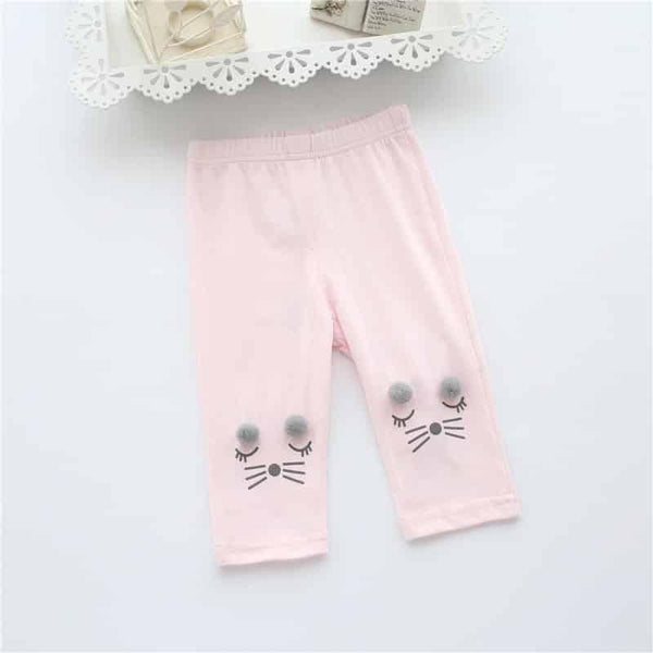 Cotton Pants for Girls with Adorable Mouse Designs