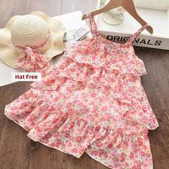 Girls Summer Floral Printed Dress - Stylus Kids