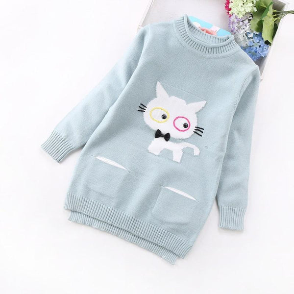 Pull mignon et confortable en coton chaud pour fille