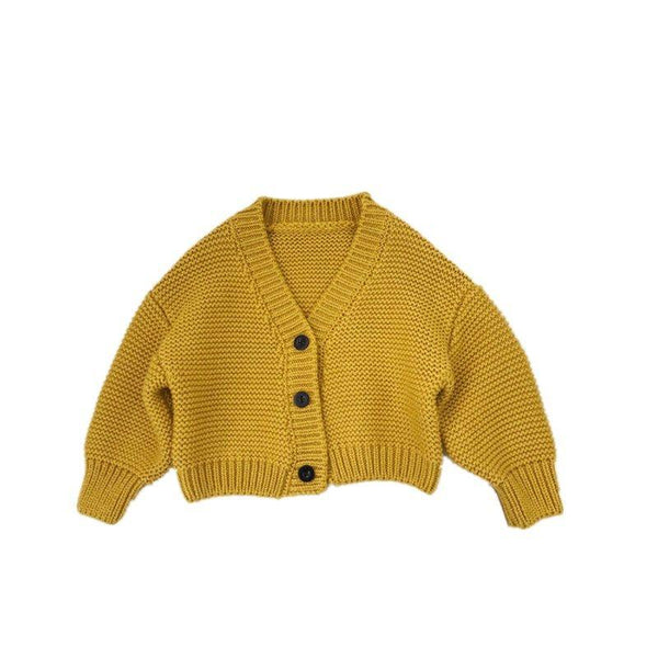 Knitted Children's Cardigan with Big Buttons