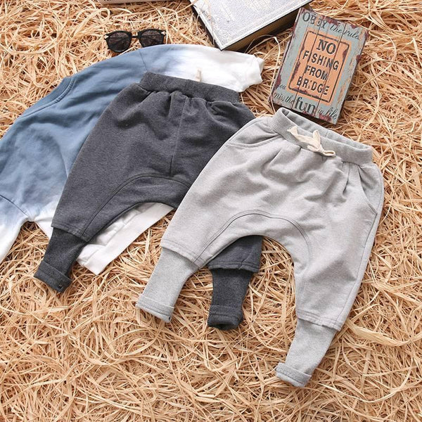 Boy's Solid Colors Cotton Harem Pants