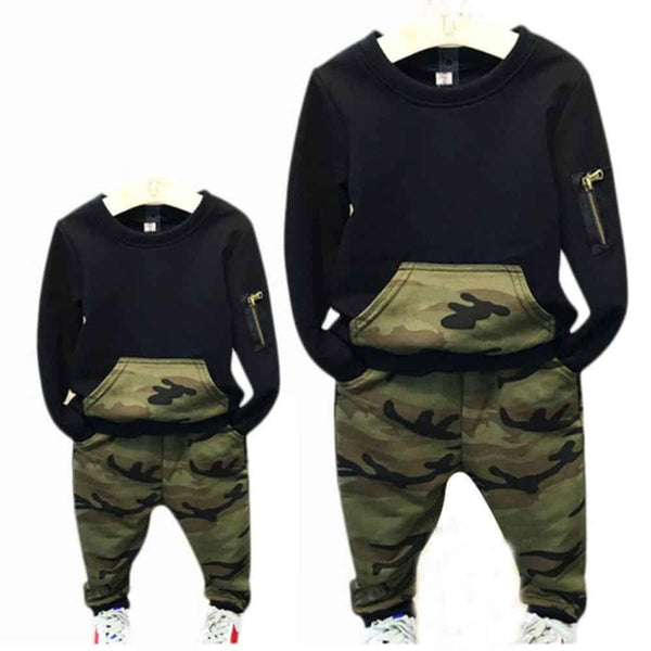 Boys' Camouflage Patterned Tracksuit