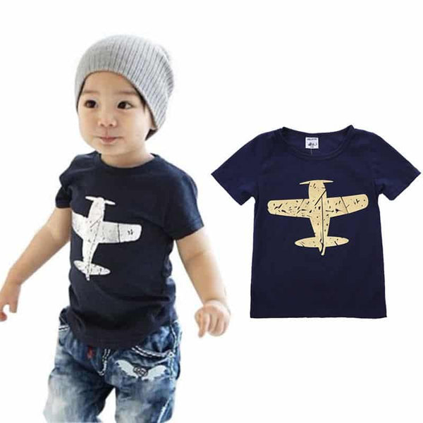 Cute Airplane Printed T-Shirt