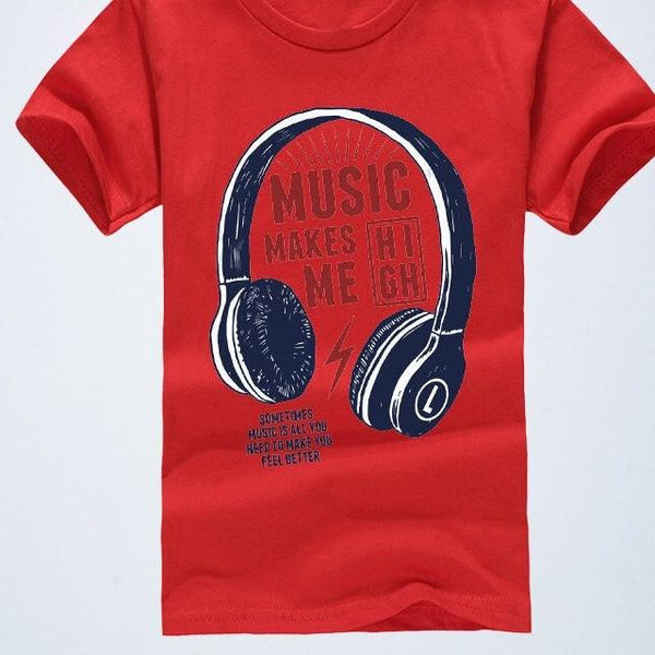 Boys Musical Pattern T-Shirt