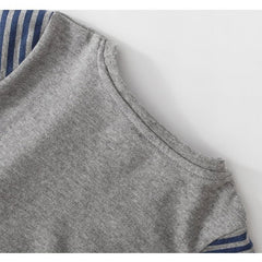 Boys' Long Sleeved Striped Cotton T-Shirt