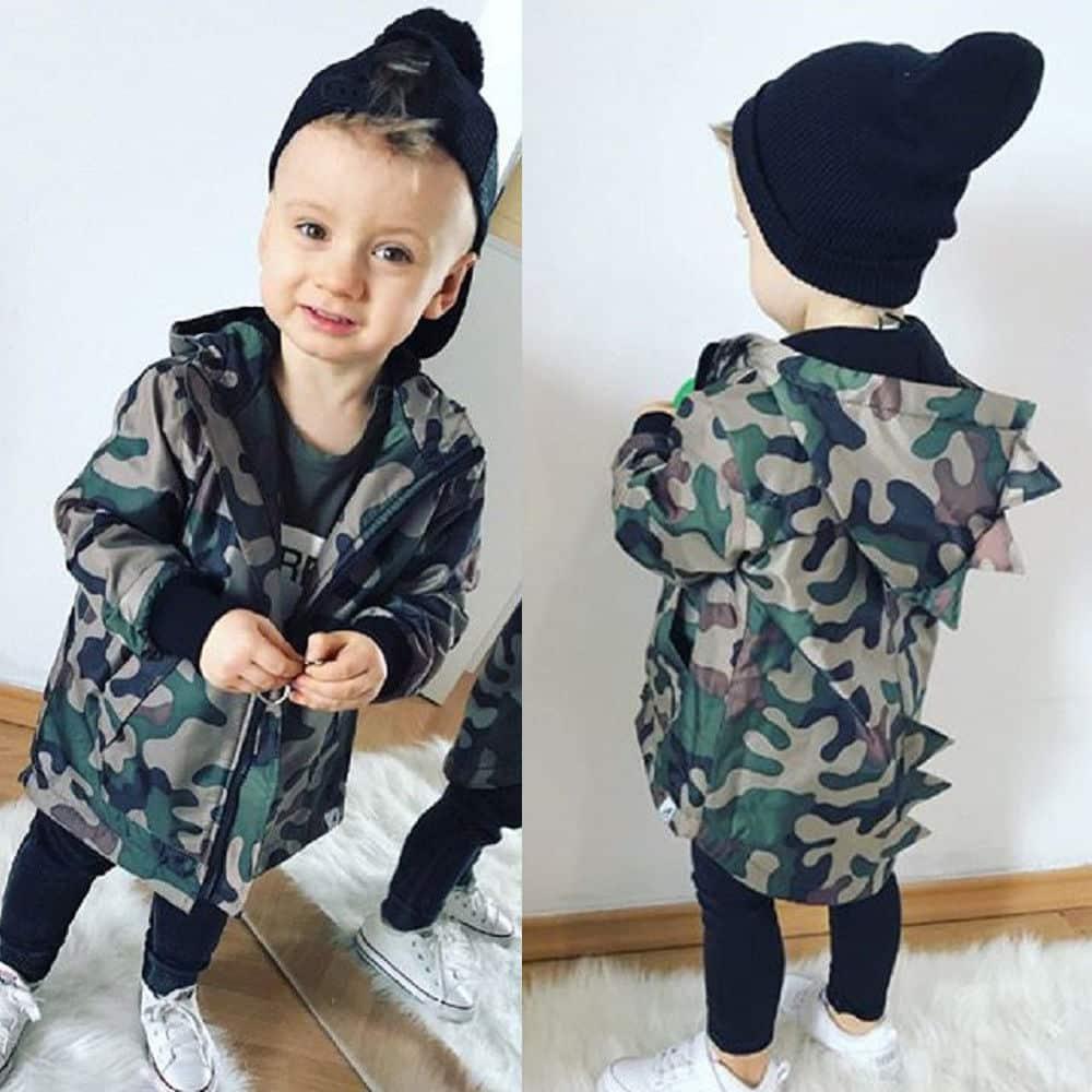 Casual Camouflage Dinosaur Jacket