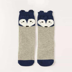 Cartoon Animals Style Cotton Knee Socks for Kids