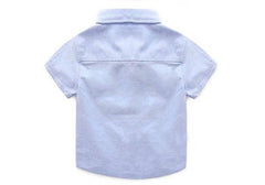 Boy's Solid Color Short Sleeve Shirt