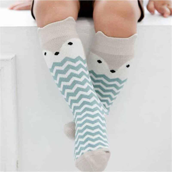 Calcetines hasta la rodilla con estampado de animales para niños