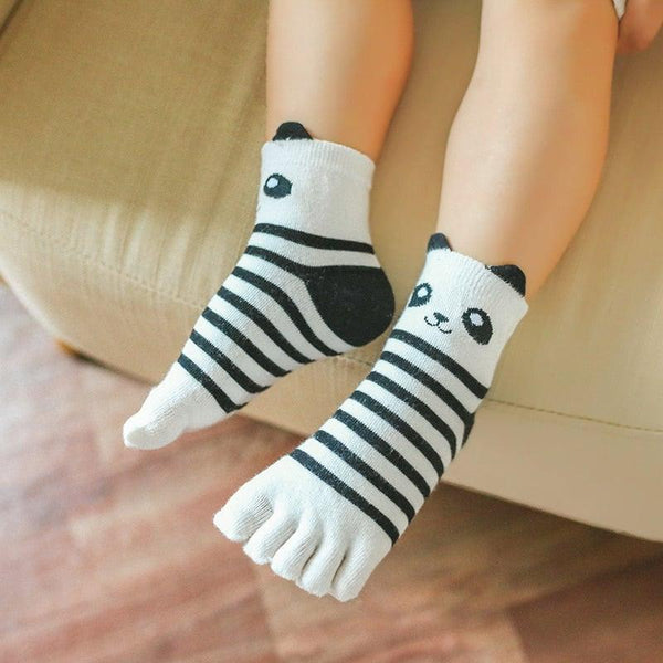 Cartoon Panda/Bear Style Toe Socks for Kids