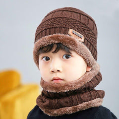 Boys Knitted Hat with Scarf