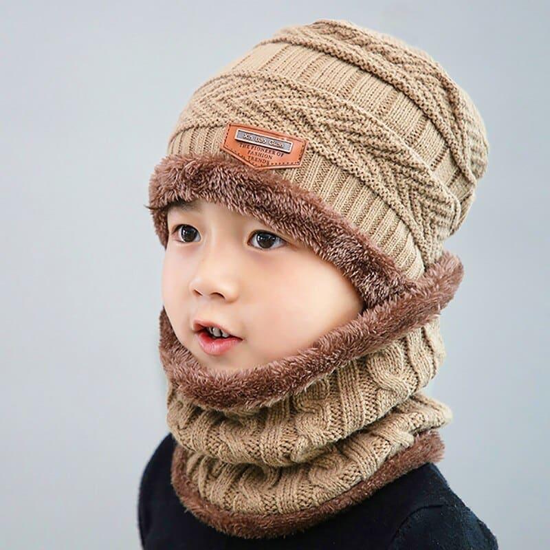 Boys Knitted Hat with Scarf