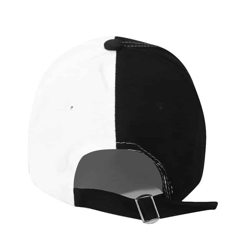 Black / White Cotton Baseball Cap