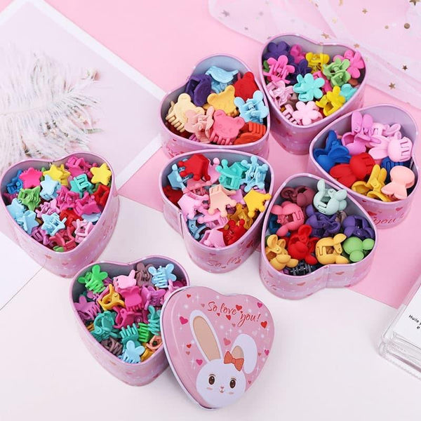 Juego de 15 mini pinzas para el cabello Candy Colors para niña