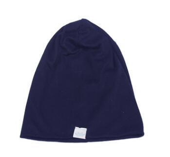 Kids Spring Solid Color Cotton Beanie