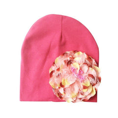 Baby's Cotton Hat With Flower