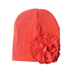 Baby's Cotton Hat With Flower