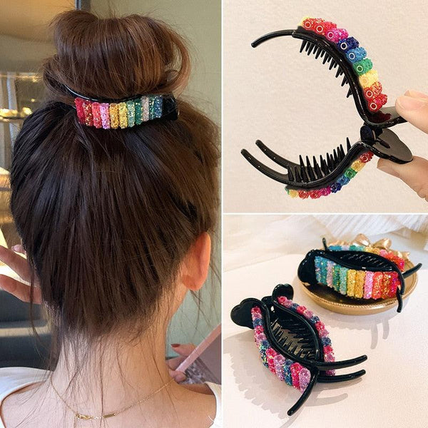 Colorful Rainbow Hair Claw