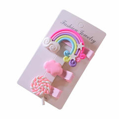 Cute Cloud/Lollipop/Rainbow Hairpins 3 pcs Set