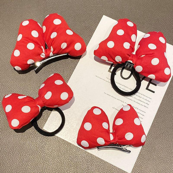 Pince à cheveux / cravate Mickey pour fille