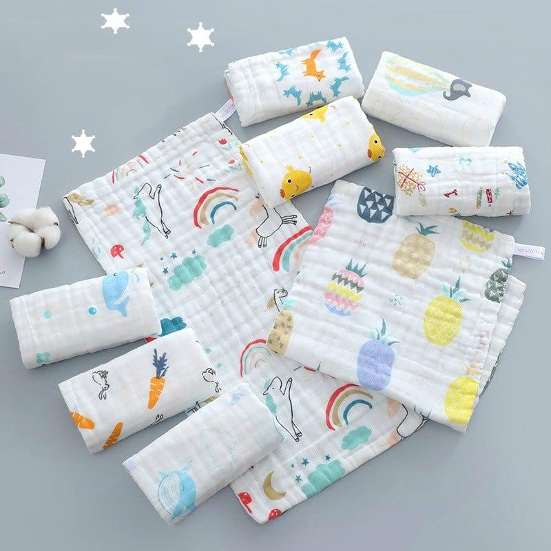 Babies Six-Layered Cotton Printed Towel