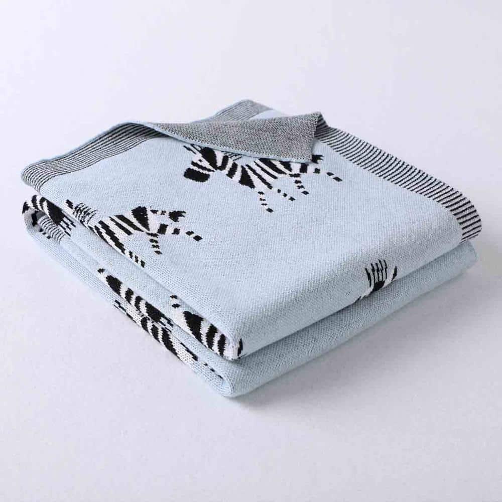 Soft Cotton Baby Swaddle Blanket with Zebra Pattern