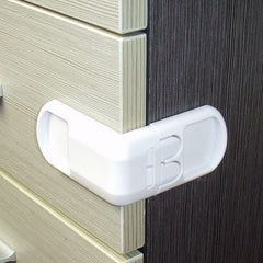 White Plastic Door Lock 5 pcs Set