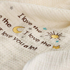 Cotton Embroidered Letter Crib And Pillow