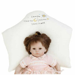 Cotton Embroidered Letter Crib And Pillow