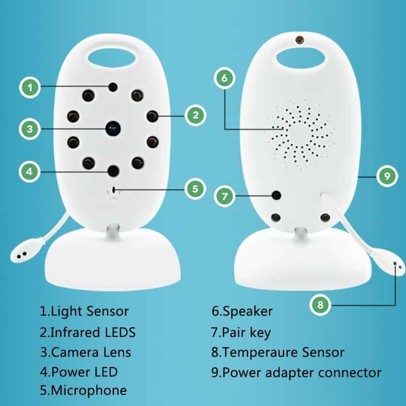 Portable Infrared White Baby Monitor