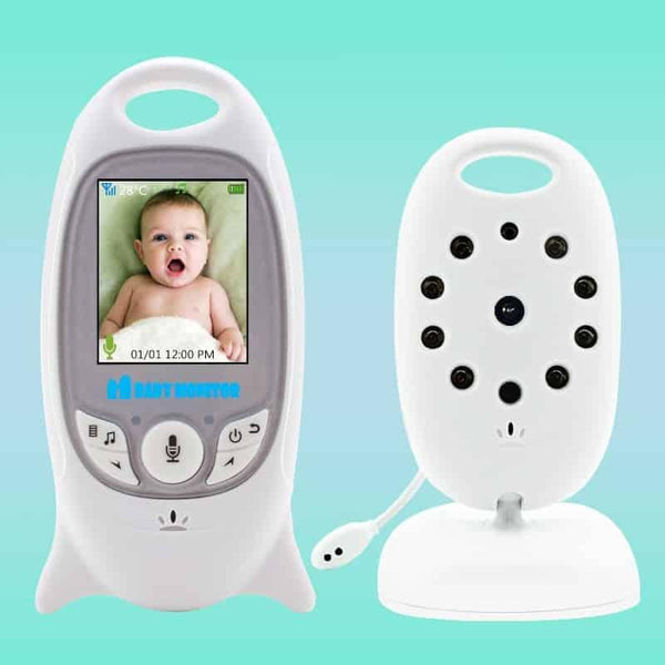 Monitor de bebé blanco infrarrojo portátil