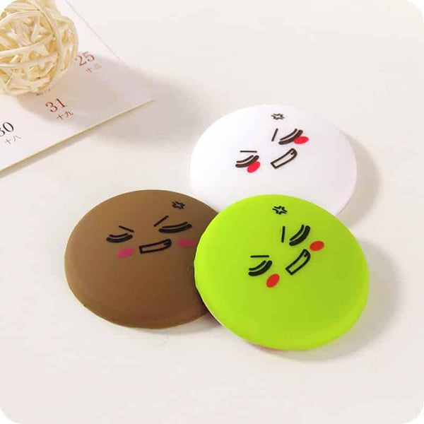 Cute Emoji Shaped Silencing Silicone Door Stoppers Set