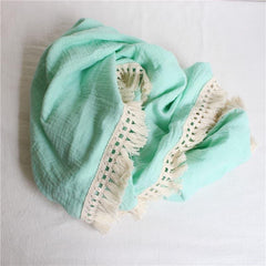 Baby Tassel Swaddle Blanket