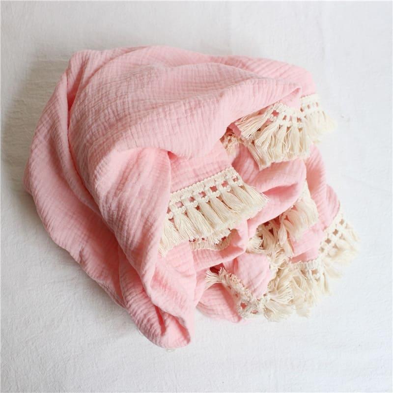 Baby Tassel Swaddle Blanket