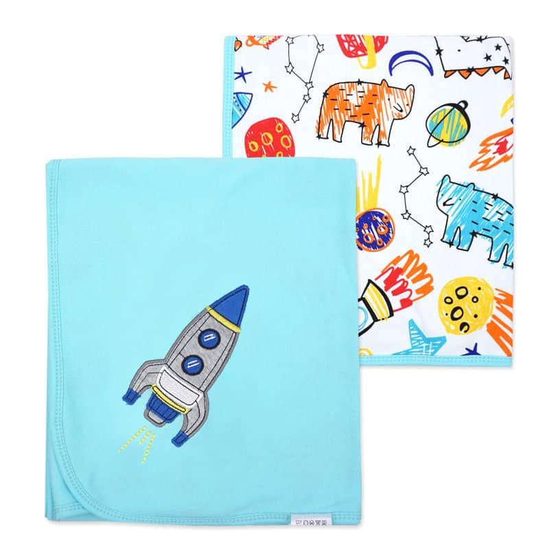 Colorful Pattern Soft Cotton Baby Swaddle Blankets Set
