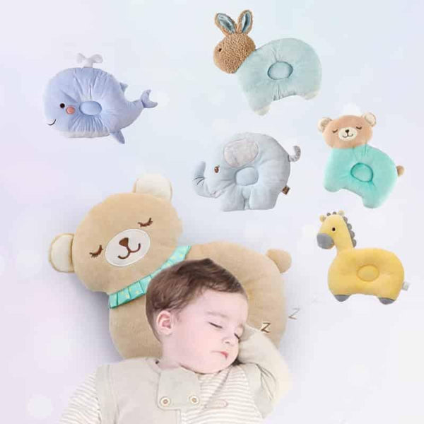 Ergonomic Baby Cartoon Animal Pillow