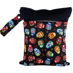 Multifunctional Water-resistant Compact Diaper Bag with Colorful Pattern