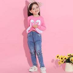Girls' Casual Animal Patterned Jeans - Stylus Kids